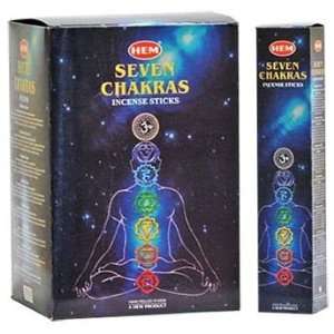  Seven Chakras   Hem Incense Sticks 35 Gram Box (7 Packs of 
