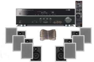 Home Theater Receiver + Yamaha In Wall Flush Mount 3 Way Speaker 