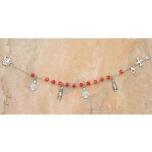 Sacred Heart of Jesus Immaculate Heart of Mary Charm Bracelets Red 7 