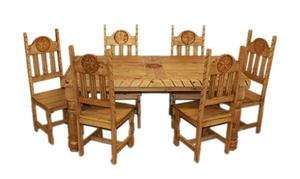 Rustic star rope dining room set  