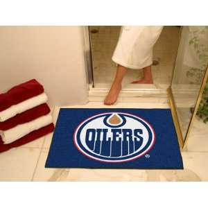 NHL Edmonton Oilers Chromo Jet Printed Rectangular Area Rug Floor Mat 
