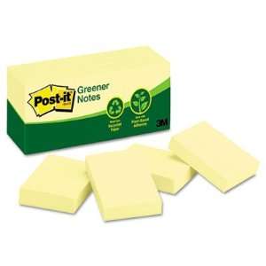  Post it Note Pads   1 1/2 x 2, Canary Yellow, 12 100 Sheet Pads 