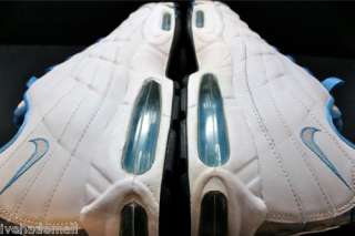Nike Air Max 95 Leather Sz 12 White Columbia Blue Retro 2000 604085 