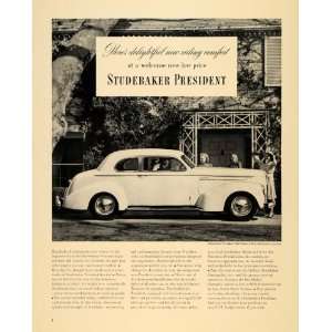1940 Ad Studebaker President Eight Club Sedan Vehicle   Original Print 
