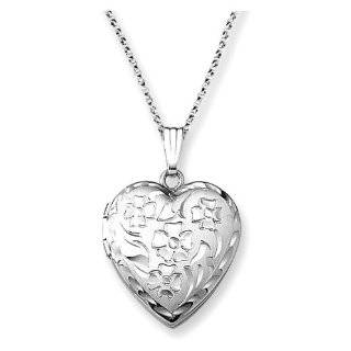 14k Yellow Gold Filled Engraved Heart Locket, 20 Jewelry 