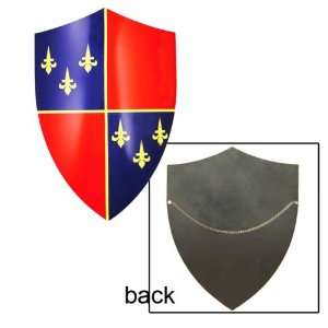  Red & Blue Medieval Shield French Design 