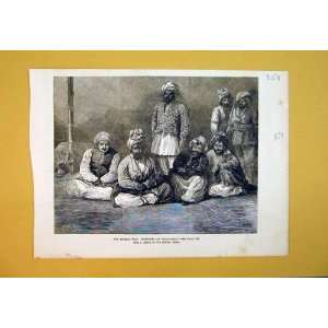  1879 Afghan War Prisoners Jellalabad Sketch Men Print 