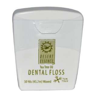  Desert Essence  Tea Tree Oil Dental Floss, Waxed, 50 yards 