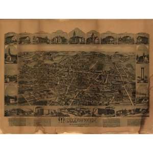  1889 map of Middleboro, Massachusetts