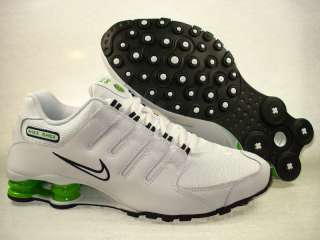 Nike Shox NZ White/Black/Green 378341 126 Men 9   12  