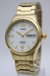   Men Classic Expansion Gold Day Date Indiglo Watch 35mm T26451  