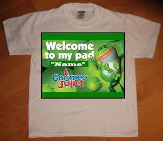 Gnomeo and Juliet Frog Pad Personalized T Shirt   NEW  