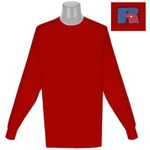   Russell Athletic Basic Cotton Long Sleeve T Shirt Mens Small Sports