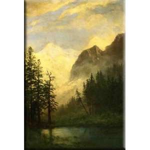  Moonlit Landscape 20x30 Streched Canvas Art by Bierstadt 