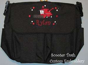 Personalized Diaper bag baby tote farm tractor green  