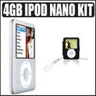 Apple Ipod Nano 4GB Silver /Video Player With Black Hard Case and 