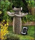 graceful asian temple solar powered water fountain expedited shipping 