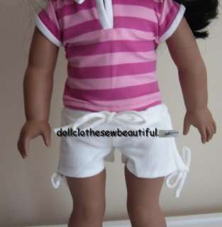 DOLL CLOTHES fits American Girl Trendy White Shorts  