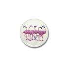 Artsmith Inc Mini Button Cool Flamingos with Sunglasses