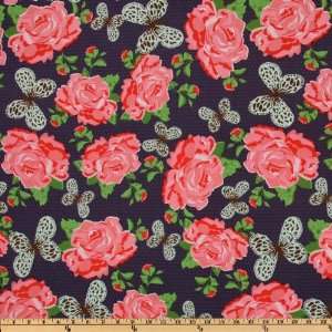   Country Lane Floral Indigo Fabric By The Yard Arts, Crafts & Sewing