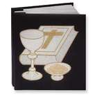   Adviser Gifts First Communion Black Gold Embroidered 4x6 Photo Album