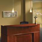   Series Reception Desk Counter with Wood Veneer Top, Bourbon Cherry