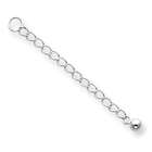foot sterling silver curb chain small necklace extender by the foot