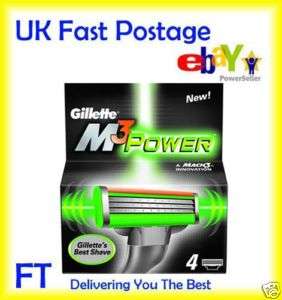 Gillette Mach 3 Power Blades Genuine   RRP £17.98  