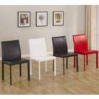 Coaster Company Sleek Armless Upholstered 4 Chairs in Red