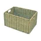 America Basket Woven Grass Knock Down Rectangular Storage Baskets 