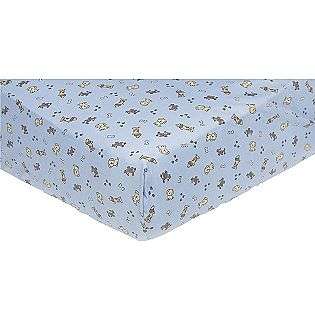   Printed Fitted Sheet   Blue Puppy  Carters Baby Bedding Sheets