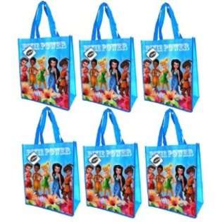 Disney  6 pack Disney Tinkerbell Fairies Reusable Tote Bag 14x15x7 