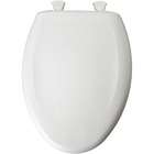 Bemis Elongated Plastic Toilet Seat with Top Tite Hinges   Finish 