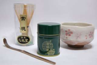 Organic Matcha Green Tea Complete Set Chawan Japan  