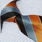   Black Ties Set Striped Neck Tie for Men Woven Pure Silk Mens Neckwear