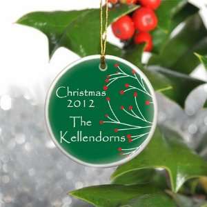  Personalized Green Simply Natural Ornament