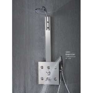  Panel Tower Overhead Rainfall with 5 ABS Massage Jets (Model BAS023