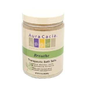  Aura Cacia Therapeutic Bath Salts, Breathe, 32 Ounces (2 