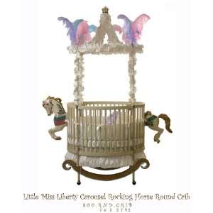 Carousel Rocking Horse Round Crib Baby
