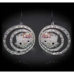   Crystal & Rhinestone Silver plated Dangle Earring set by Jersey Bling