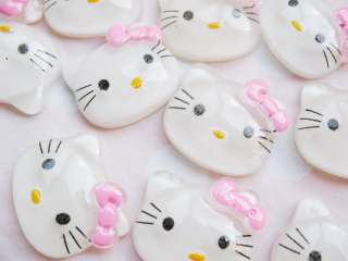 Wholesale* 30 Resin Hello Kitty Flatback Button/Bow M  