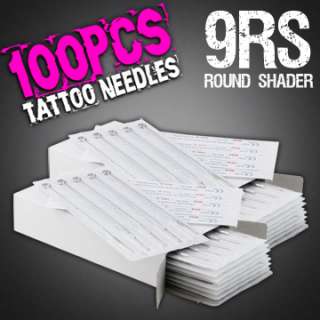   9RS DISPOSABLE STERILE TATTOO NEEDLES 9 ROUND SHADER SUPPLY SET  