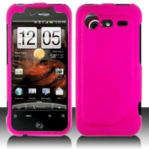 Rubber Hot Pink Hard Case Phone Cover for HTC Droid Incredible 2