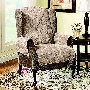 WING CHAIR/RECLINER QUILTED SUEDE PET THROW  Sure Fit Inc For the Home 
