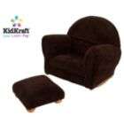 Kidkraft Chocolate Chenille Rocker with Ottoman