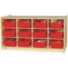 Childs Play R0016MT W 12 Cube Storage Unit With White Trays