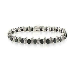 Amour 0.03 CT Diamond TW And 14 7/8 CT TGW Sapphire Bracelet 7in 