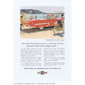 1953 Chevrolet Bel Air Convertible Red Vintage Ad