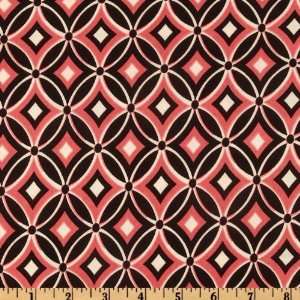   ITY Knit Deco Tile Coral Fabric By The Yard Arts, Crafts & Sewing