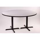   Bar and Café Table with 2 Cross Bases and 2 Columns   Color Cherry